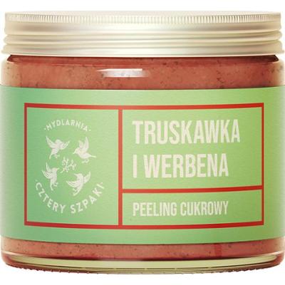 4 Szpaki Peeling cukrowy do ciała Truskawka i Werbena, 250 ml