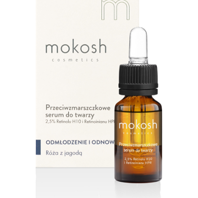 Przeciwzmarszczkowe serum do twarzy 2,5% Retinolu H10 i Retinoinianu HPR (Kompleks) Róża z jagodą