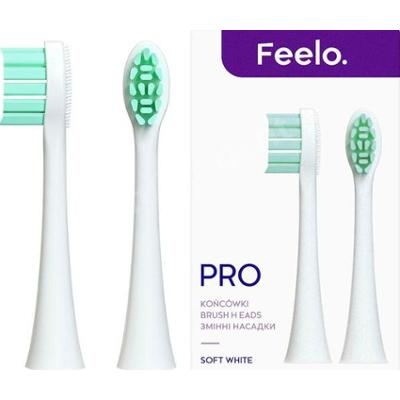 FEELO PRO końcówki WHITE SOFT do szczoteczki sonicznej PRO/PRO PREMIUM, 2 szt.