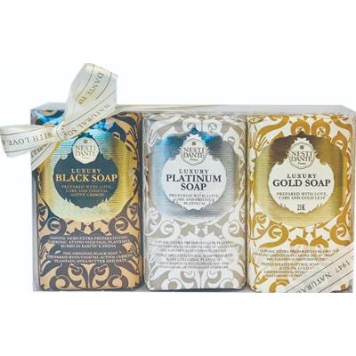 Zestaw mydeł złoto, platyna, węgiel 3x250 g