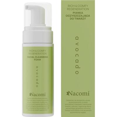 Nacomi Rich&comfy regeneration - Pianka oczyszczająca do twarzy Awokado 150 ml
