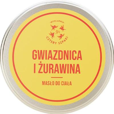 4 Szpaki Gwiazdnica i Żurawina - masło do ciała, 150 ml