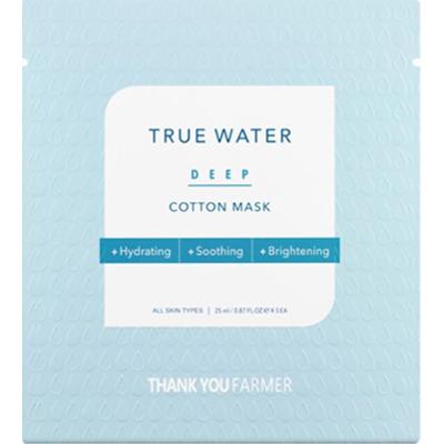 THANK YOU FARMER True Water Deep Cotton Mask 1 szt. Maska w płachcie nasączona nawilżającą esencją