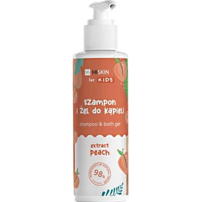 HISKIN KIDS Szampon & Żel do mycia ciała 2w1 z ekstraktem brzoskwini i papai, 280 ml