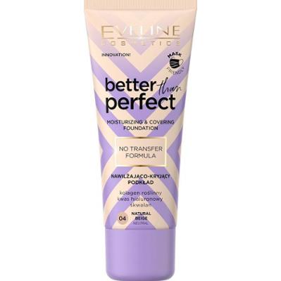 Eveline Better Than Perfect Nawilżająco-kryjący podkład z formułą No Transfer, 04 Natural Beige