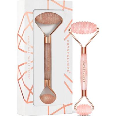 CRYSTALLOVE Masażer do Twarzy 3D z Kwarcu Różowego