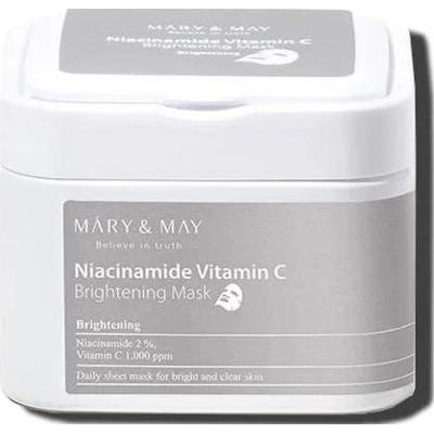 Mary&May Niacinamide Vitamin C Brightening Mask | Zestaw 30 maseczek w płachcie o działaniu rozjaśniającym