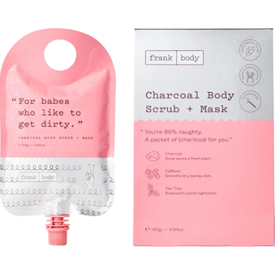 Frank Body Charcoal Body Scrub & Mask 140 g | Peeling + maska z węglem aktywnym 2 in 1