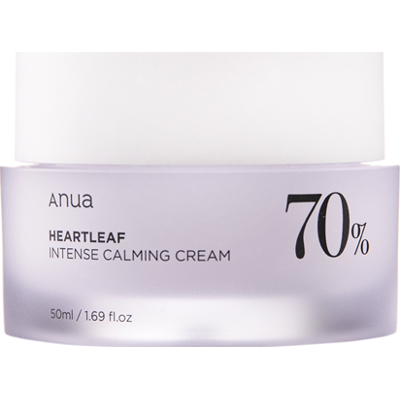 Anua Heartleaf 70% Intense Calming Cream 50 ml | Kojący krem do twarzy z ekstraktem z pstrolistki sercowatej