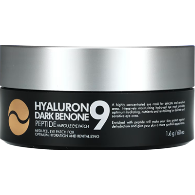 Medi-Peel Hyaluron Dark Benone Peptide Eye Patch 60 pcs | Rozjaśniające płatki pod oczy z kolagenem