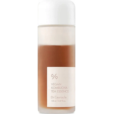 Dr. Ceuracle Vegan Kombucha Tea Essence 150 ml | Wielofunkcyjna esencja do twarzy o działaniu silnie nawilżającym i rozświetlającym
