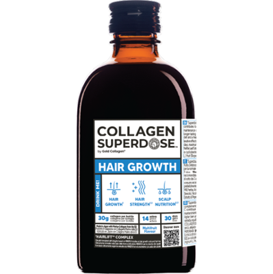 Gold Collagen Superdose Hair Growth 300 ml | Suplement diety wspierający naturalny cykl wzrostu włosów
