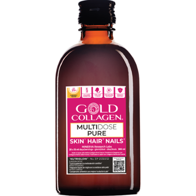 Gold Collagen Multidose 300 ml | Suplement diety wzmacniający skórę, włosy oraz paznokcie
