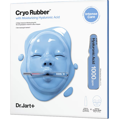 Dr. Jart+ Cryo Rubber with Moisturizing Hyaluronic Acid | Intensywnie nawilżająca, dwuetapowa maska do twarzy idealna do skóry suchej, odwodnionej, do