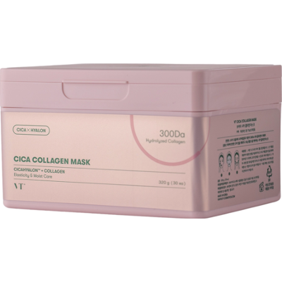 VT Cosmetics Cica Collagen Mask 30 pcs | Zestaw ujędrniających masek w płachcie idealne do skóry suchej, pozbawionej jędrności i elastyczności