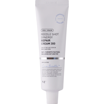 VT Cosmetics Reedle Shot Synergy Repair Cream 300 50 ml | Silnie regenerujący krem do twarzy z azulenem przeznaczony do cery wrażliwej