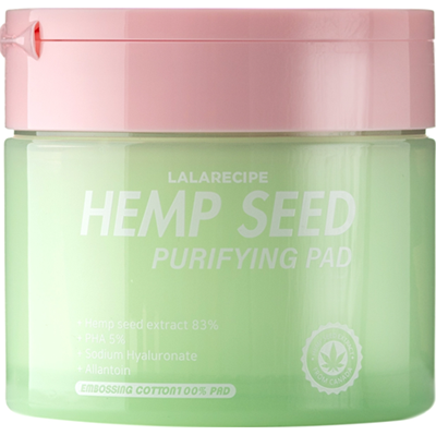 LalaRecipe Hemp Seed Purifying Pad | Oczyszczająco-kojące płatki do twarzy