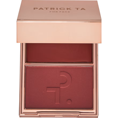 PATRICK TA Major Double - Take Crème & Powder Blush in She Knows Who Is She NEW SHADE | Paleta różów do policzków