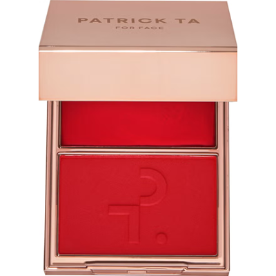 PATRICK TA Major Double - Take Crème & Powder Blush in She Left Me On Red NEW SHADE | Paleta różów do policzków