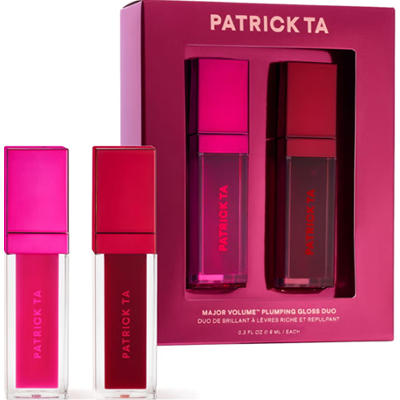 PATRICK TA Major Holiday Gloss Duo in For The Girls and Unavailable | Zestaw błyszczyków powiększających usta