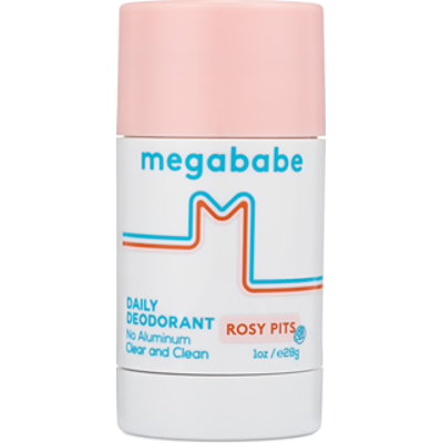 Megababe Rosy Pits Daily Deodorant Mini 28g | Naturalny dezodorant w kulce do codziennego stosowania