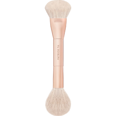 PATRICK TA Dual-Ended Blush Brush| Dwustronny pędzel do apliakcji różu
