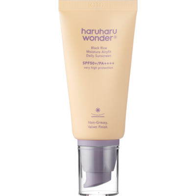 HaruHaru Wonder Black Rice Moisture Airyfit Daily Sunscreen SPF50+/PA++++ 50 ml | Nawilżający krem do twarzy z filtrem SPF