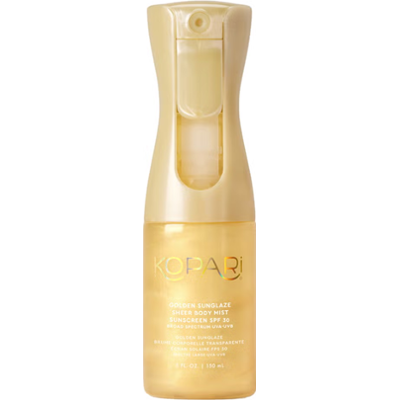 Kopari Beauty Golden Sunglaze Sheer Body Mist Sunscreen SPF30 150ml | Mgiełka przeciwsłoneczna z rozświetlającym złotym blaskiem