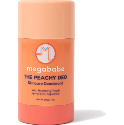 Megababe The Peachy Deo Skincare Deodorant 75g | Dezodorant w sztyfcie ze skwalanem bez aluminium