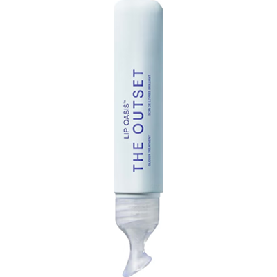 The Outset Lip Oasis Glossy Treatment in Clear 10ml | Nawilżająca i odbudowująca kuracja do ust z efektem błyszczyka
