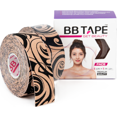 BB Tape 2,5cm Face Tape Tattoo Beige 2 Stk. | Taśma kinezjologiczna beżowa