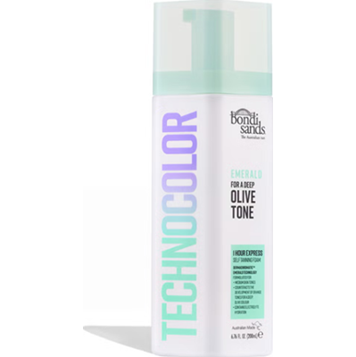 Bondi Sands Technocolor 1 Hour Express Self Tanning Foam in Emerald 200 ml | Ekspresowa pianka samoopalająca do ciała dla oliwkowej i ciemniejszej kar