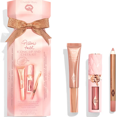 Charlotte Tilbury Pillow Talk Lip And Cheek Kit | Trzy kultowe produkty Charlotte Tilbury dla efektu pełnych ust i promiennej cery