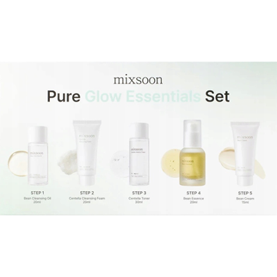 Mixsoon Pure Glow Essentials Set | Zestaw do pielęgnacji skóry szarej, pozbawionej blasku