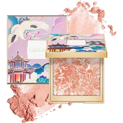 CATKIN 2 in 1 Highlighter & Cheek Blush in C04 Glittering Sunshine 10g | Róż i rozświetlacz w jednym