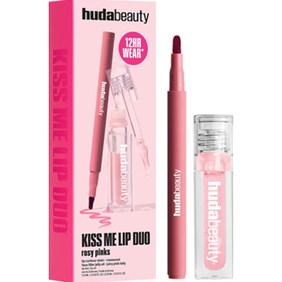 HUDA BEAUTY Kiss Me Rosy Pink Lip Duo | Duet do perfekcyjnego makijażu ust