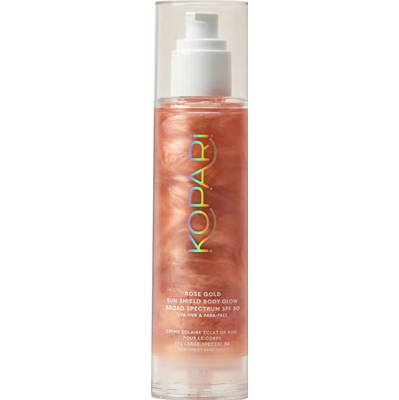 Kopari Beauty Rose Gold Sun Shield SPF30 150ml | Luksusowa ochrona przeciwsłoneczna z efektem glow