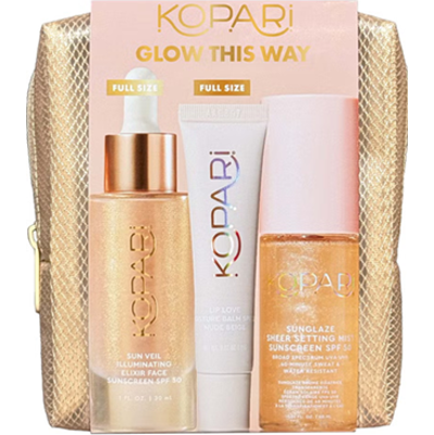 Kopari Beauty Glow This Way SPF Kit | Idealny zestaw do codziennej pielęgnacji