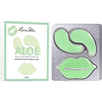 Love Skin - ALOE Relaxing Pack, 5szt. - maseczka na usta/płatki pod oczy