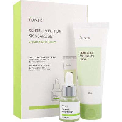 iUNIK SET - Centella Edition Skincare Set (serum + krem) - zestaw prezentowy z wąkrotą azjatycką