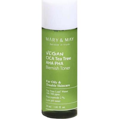 Mary&May - (Mini) Vegan CICA Tea Tree AHA PHA Blemish Toner, 30ml - wegański tonik z kwasami mini