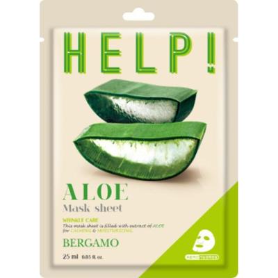 BERGAMO - HELP! Aloe Mask Sheet, 25ml - Nawilżająca maska w płachcie