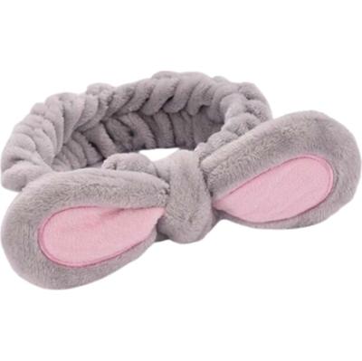 ECARLA - Opaska kosmetyczna uszka, szara