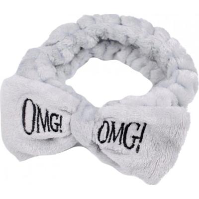 ECARLA - Opaska kosmetyczna kokarda, szara