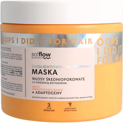 So!Flow - Emolientowo-proteinowa maska do włosów średnioporowatych, 400ml