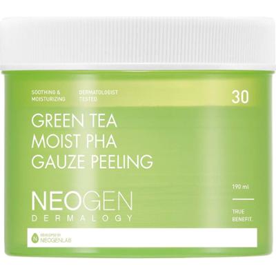NEOGEN - Green Tea Moist PHA Gauze Peeling, 190ml/30EA - Płatki peelingujące do twarzy