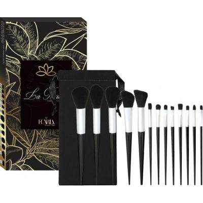 ECARLA - Zestaw pędzli do makijażu 13 szt, czarny