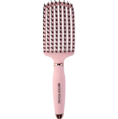 SISTER YOUNG - OVIA PINK BV - Szczotka do Włosów z Naturalnego Włosia Dzika z Wentylacją, Różowa