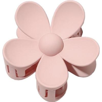 ECARLA - Spinka do włosów klamra XL kwiat RÓŻOWA