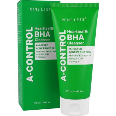 NINE LESS - A-Control Heartleaf & BHA Cleanser, 120ml - emulsja złuszczająca dla cery problamtycznej